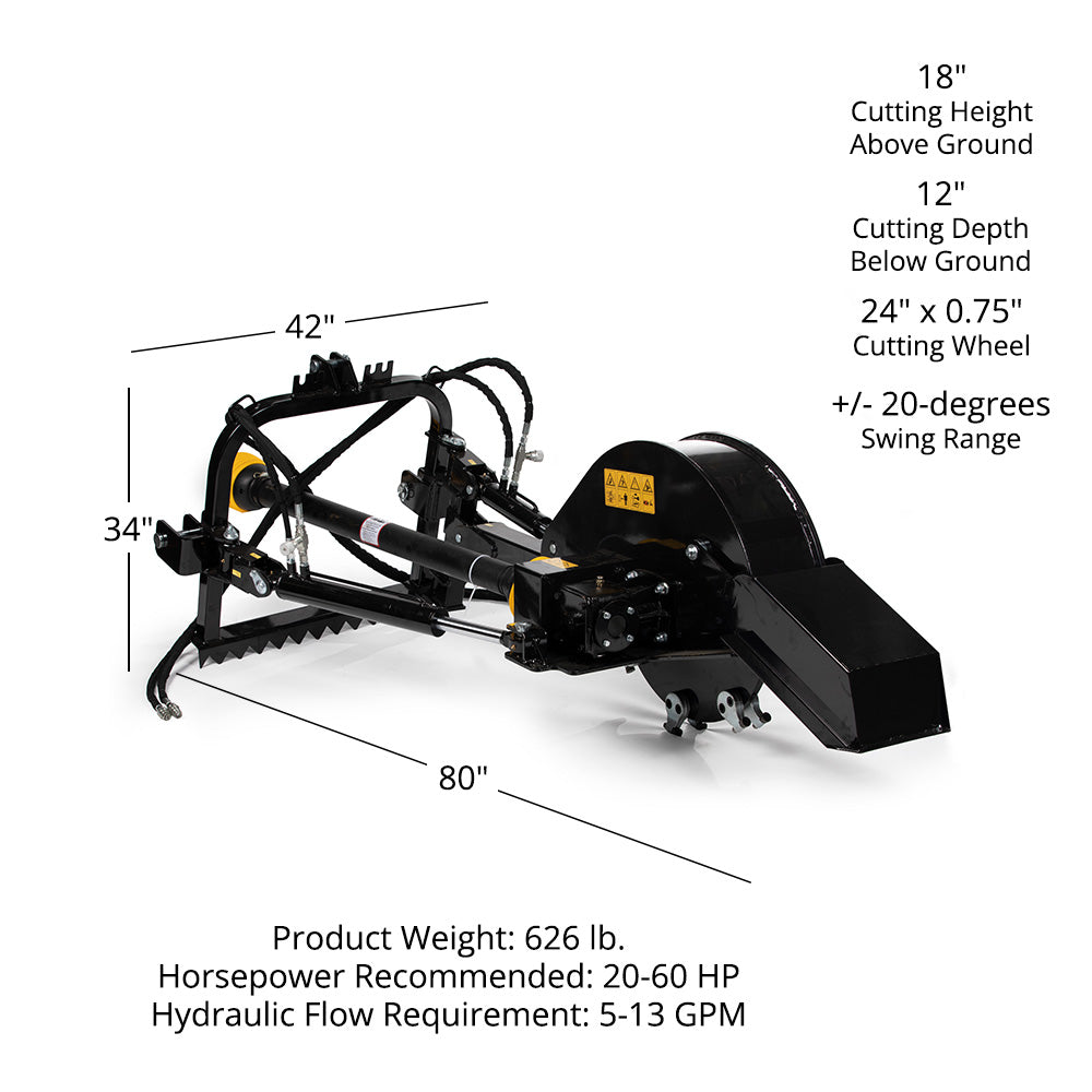 Pro Series 3 Point PTO Stump Grinder thumbnail 12